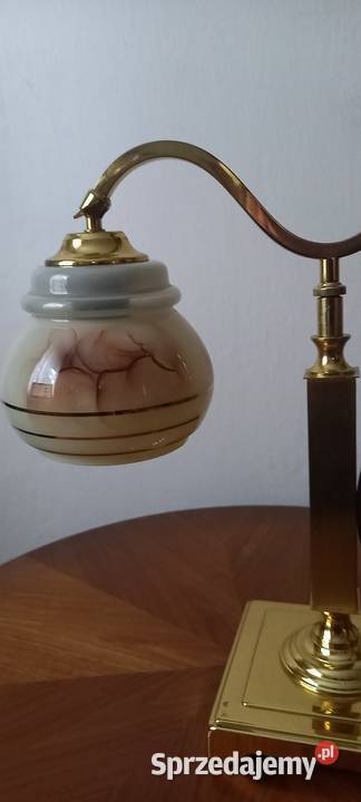 Mosiężna lampa gabinetowa z ruchomym ramieniem Antyki Skierniewice