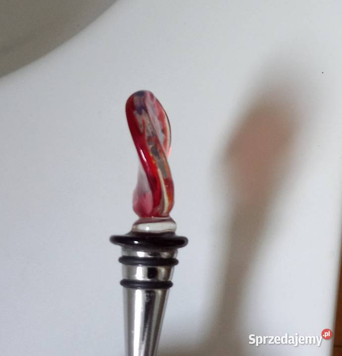 KOREK do wina szkło Murano stal nierdzewna nowy wielokolorowy wielkopolskie Poznań