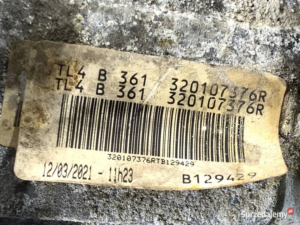 SKRZYNIA BIEGÓW DACIA DUSTER TL4B361 15 116