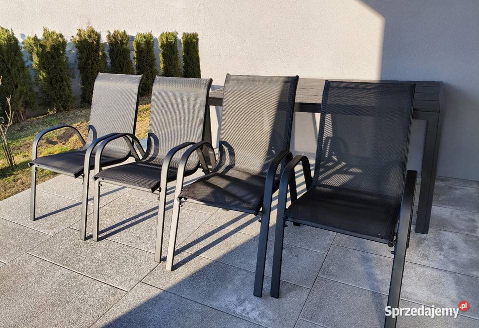 Krzesła ogrodowe komplet 4 sztuki Dębica
