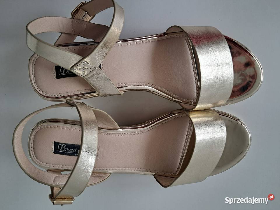 Buty damskie sandały złote Beauty girls do inna Sandały i klapki Kraków
