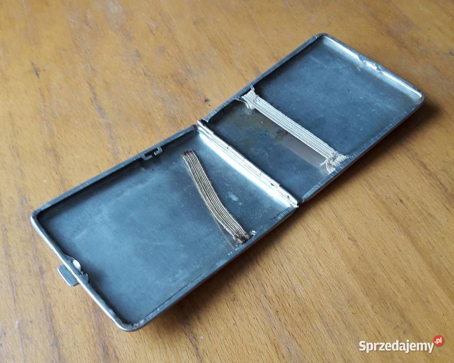 Stara papierośnica w stylu Art Deco mosiądz