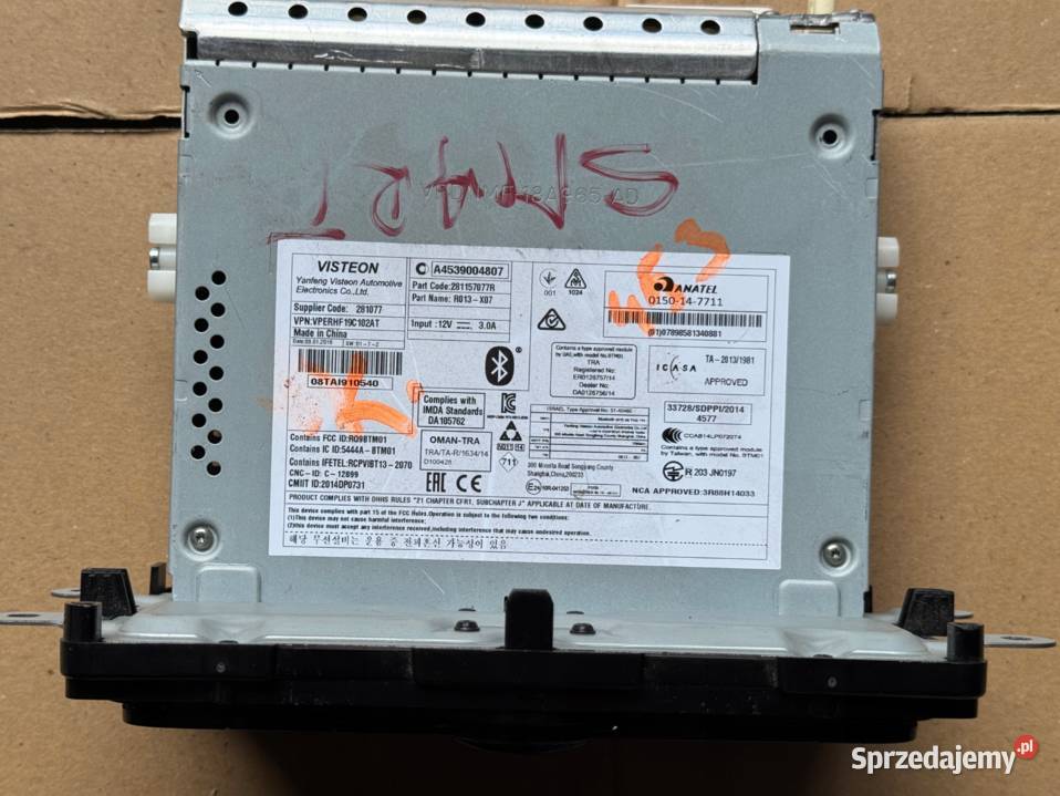SMART 453 RADIO FABRYCZNE A4539004807 osobowe Pozostałe