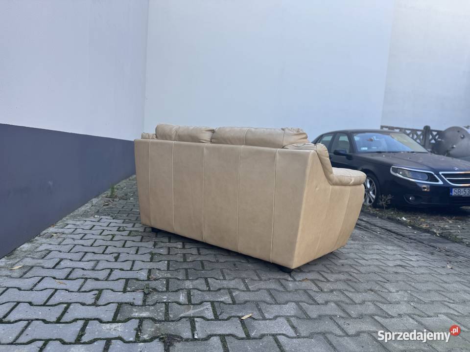 Sofa ze skóry naturalnej Okazja śląskie Bielsko-Biała sprzedam
