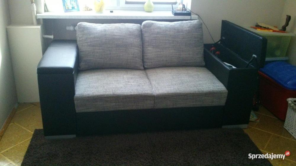 SOFA ROZKŁADANA czarny Konin