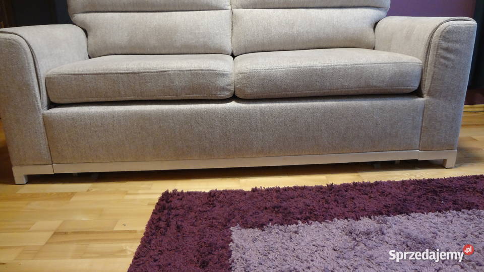 Nowoczesna rozkładana Sofa w kolorze ecru jasny Żnin