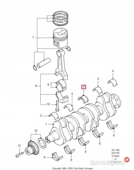 PANEWKA WAŁU FORD MONDEO MK3 20 22 TDCI lubelskie