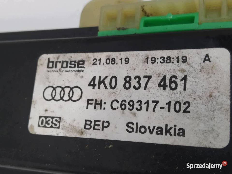 MECHANIZM SZYBY LEWY PRZÓD 4K0837461 Audi A6 V