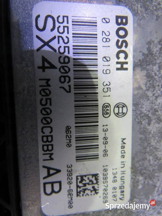 KOMPUTER SILNIKA SX4 SCROSS 16 DDIS 3392062M00 sprzedam