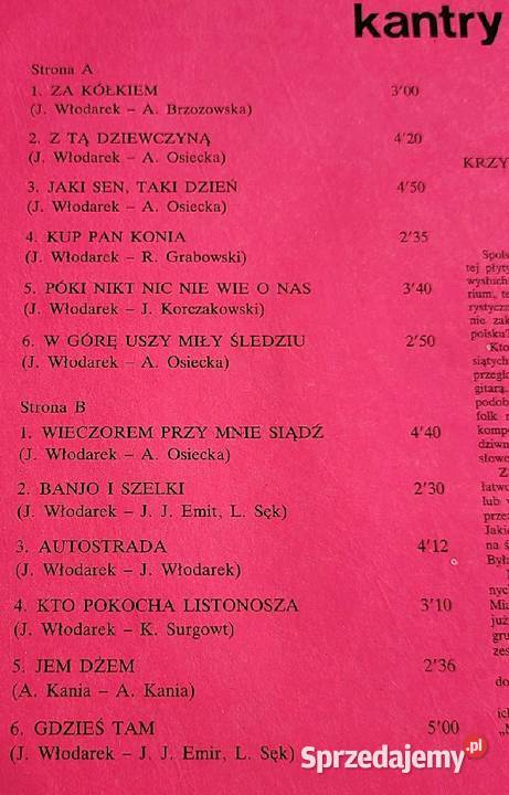 Ewa i Jerzy Włodarek Kantry płyta winylowa z Chełmno