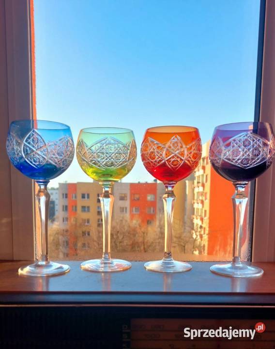Piękne kieliszki kryształowe PRL dolnośląskie Wrocław