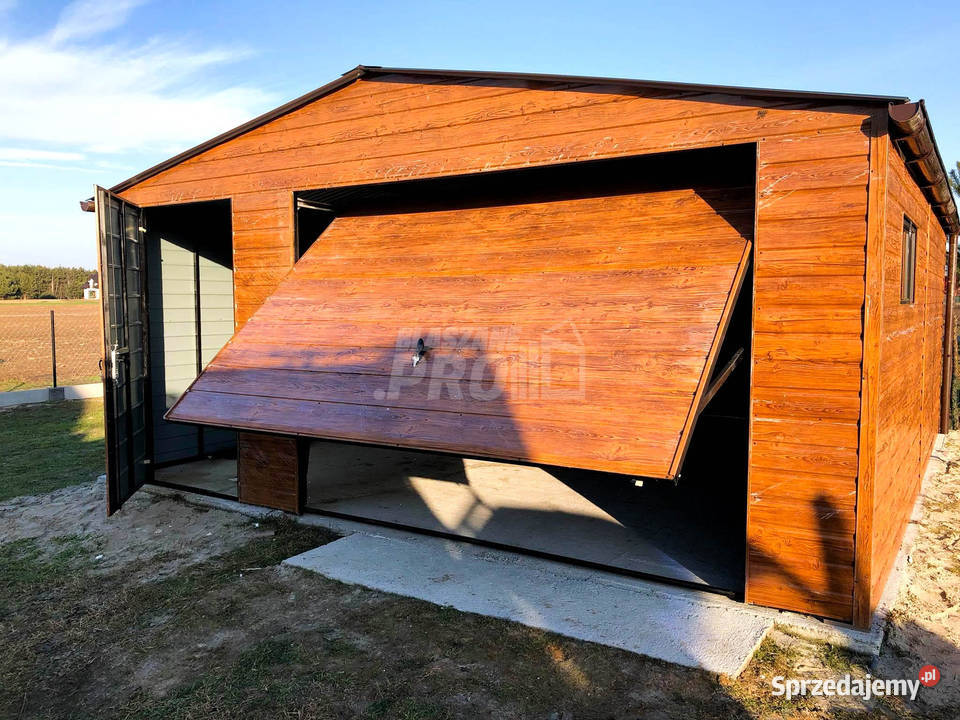 Garaż blaszany 55x6 Brama Drzwi 2x okno Rynny opolskie Nysa