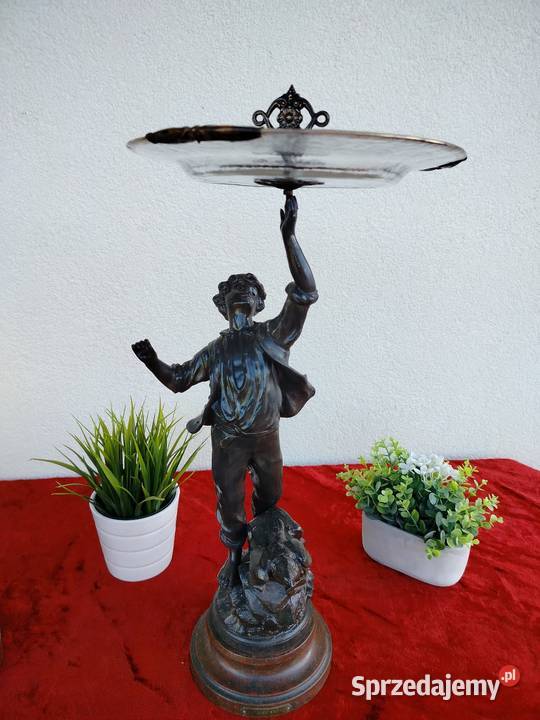 Piękny komplet starych figuralnych pater małopolskie sprzedam