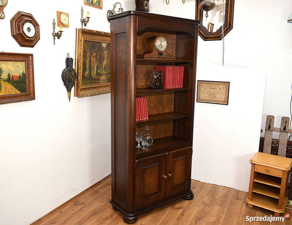 DĘBOWA BIBLIOTEKA REGAŁ BIBLIOTECZKA SZAFKA DĄB dolnośląskie Świdnica