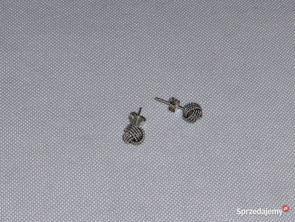 Srebrne kolczykiwkręty Nietypowe kuleczki Biżuteria Łódź