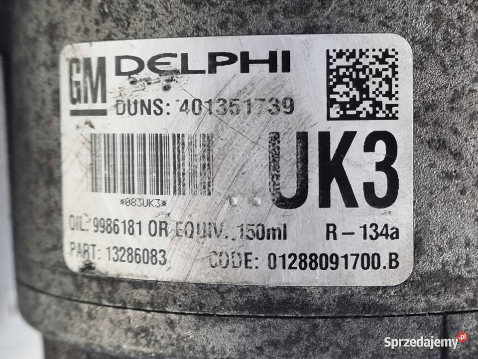 SPRĘŻARKA KLIMATYZACJI Opel Astra III H 14 16V osobowe lubelskie Chełm sprzedam