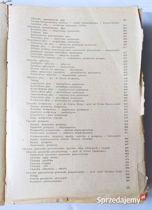 CHOROBY WEWNĘTRZNE Edward Szczeklik TOM I Rok wydania 1965 Hajnówka