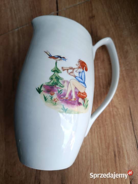 Bajkowy dzbanek dzieci porcelana PRL Chodzież Choszczno