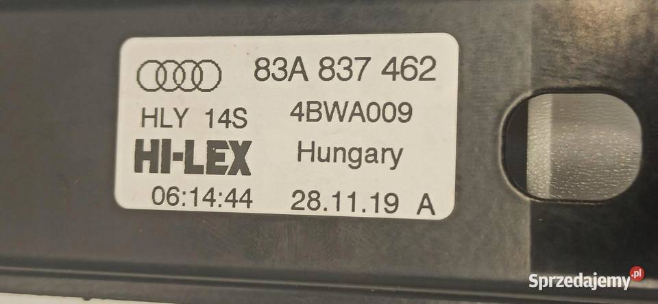 AUDI Q3 83A PODNOŚNIK DRZWI PRAWY PRZÓD osobowe
