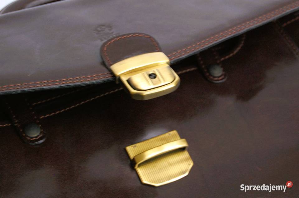 Sagan nowa torba teczka męska skórzana skóra brązowy/beżowy Lublin
