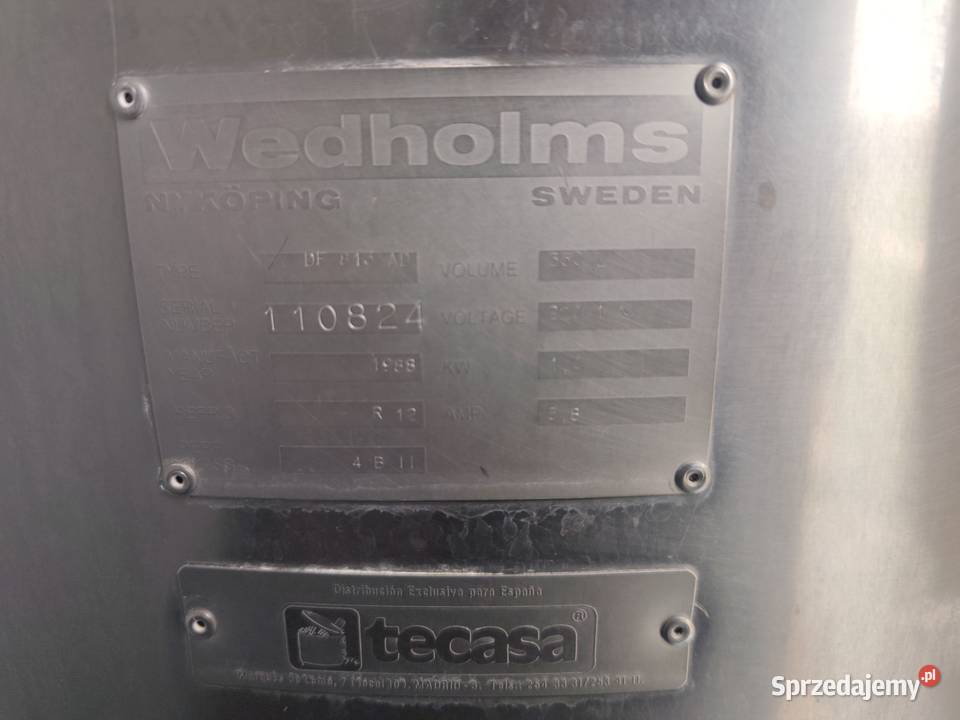 Schładzalnik do mleka 350l z wszystkimi Niedrzwica Duża