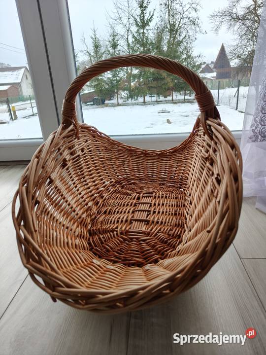 Kosz wiklinowy na drewno L Pozostałe Leżajsk