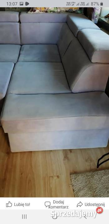 Narożnik koloru lawendowego duży 82cm