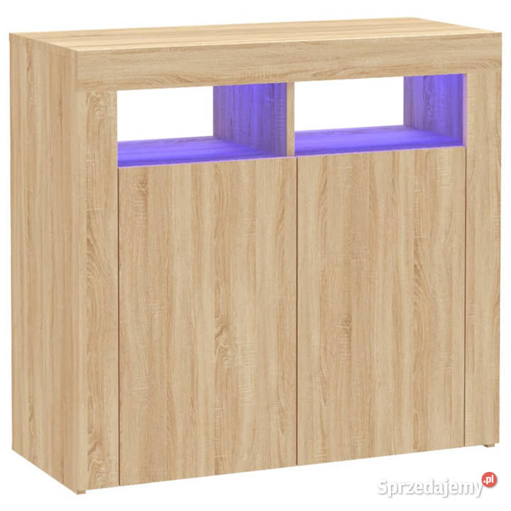 Szafka z oświetleniem LED dąb sonoma 80x35x75 mazowieckie Warszawa