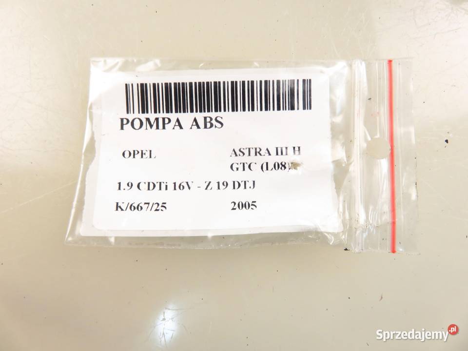 POMPA ABS OPEL ASTRA III H GTC 13213610AL małopolskie