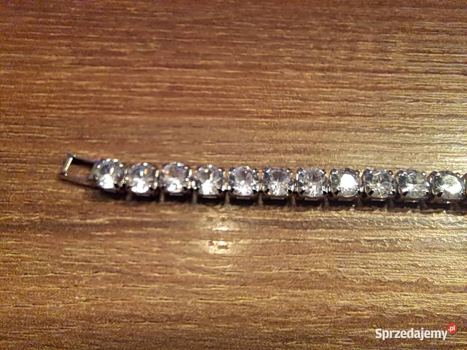 nowa bransoletka z cyrkoniami długość 18 Sandomierz