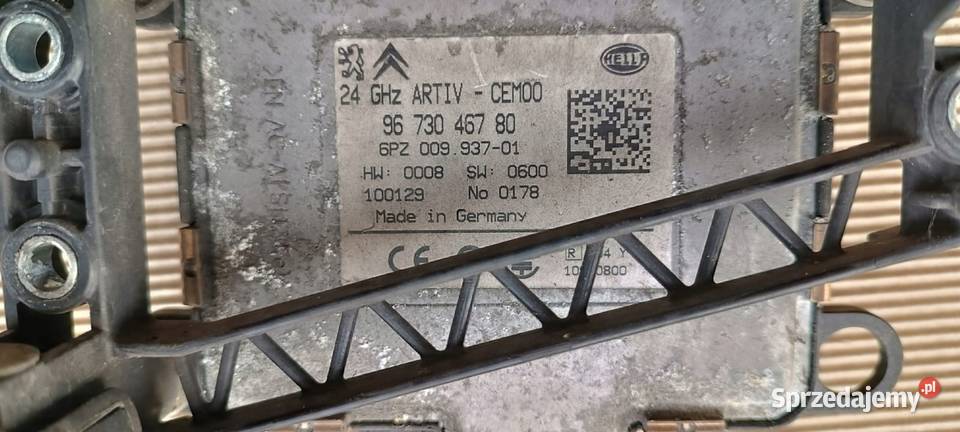 RADAR SENSOR CZUJNIK ZBLIŻENIOWY PEUGEOT 3008 Czujniki Międzychód