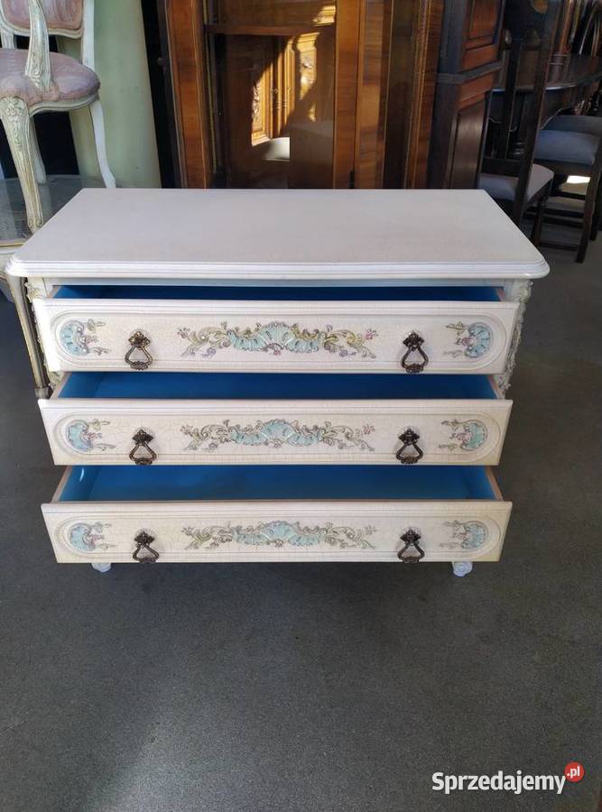 Francuska komoda Ludwik ecru z lustrem sprzedam