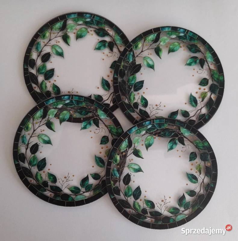 Wyjątkowe podstawki pod kubek filiżankę 4 sztuki pomorskie Rotmanka