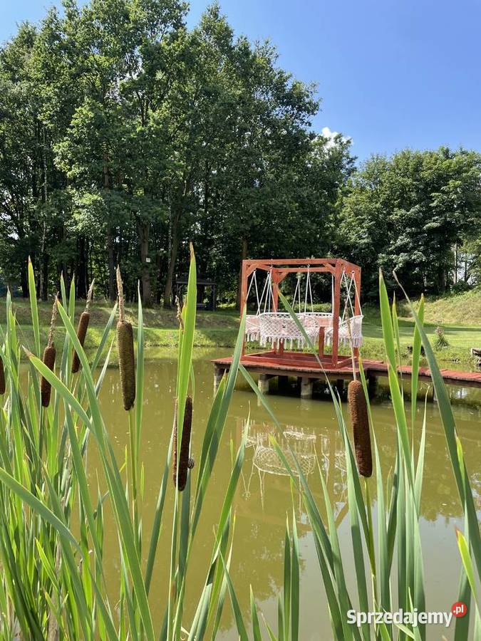 Huśtawka ze stołem drewniana meble ogrodowe Częstochowa
