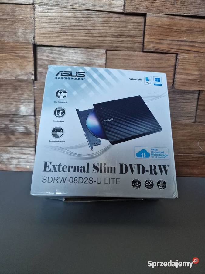 Nagrywarka DVD zewnętrzna ASUS SDRW08D2SU zewnętrzny Napędy Myszków