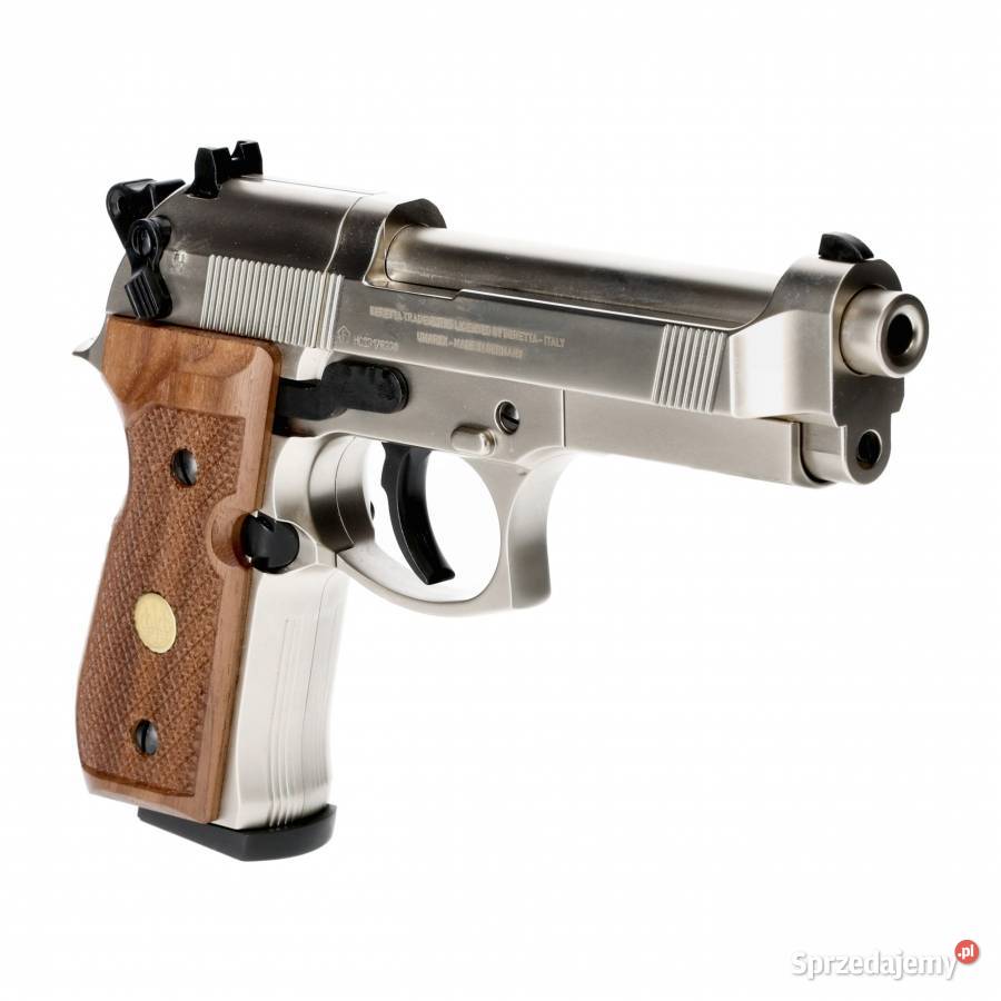 Pistolet wiatrówka Beretta M92 FS nickelwood 45 Trzcianka