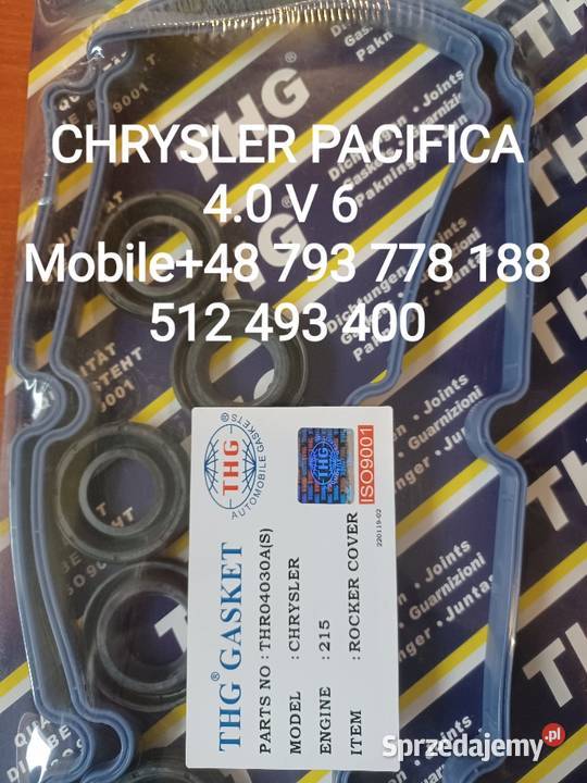 USZCZELKI POKRYWY ZAWORÓW CHRYSLERPACIFICA 40 V Części montażowe Kawnice