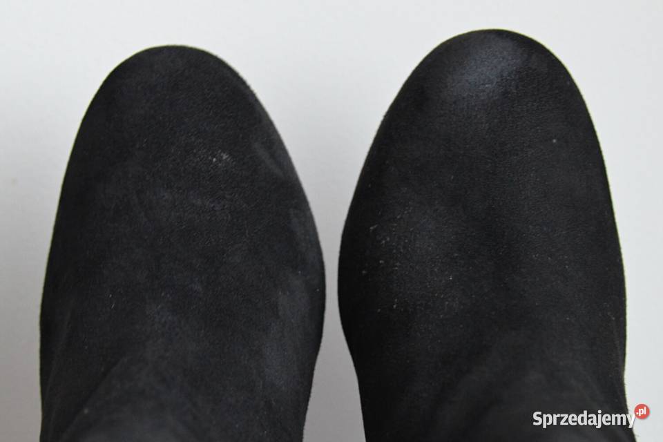 Muszkieterki kozaki zamszowe na szpilce Vanilla Białystok sprzedam