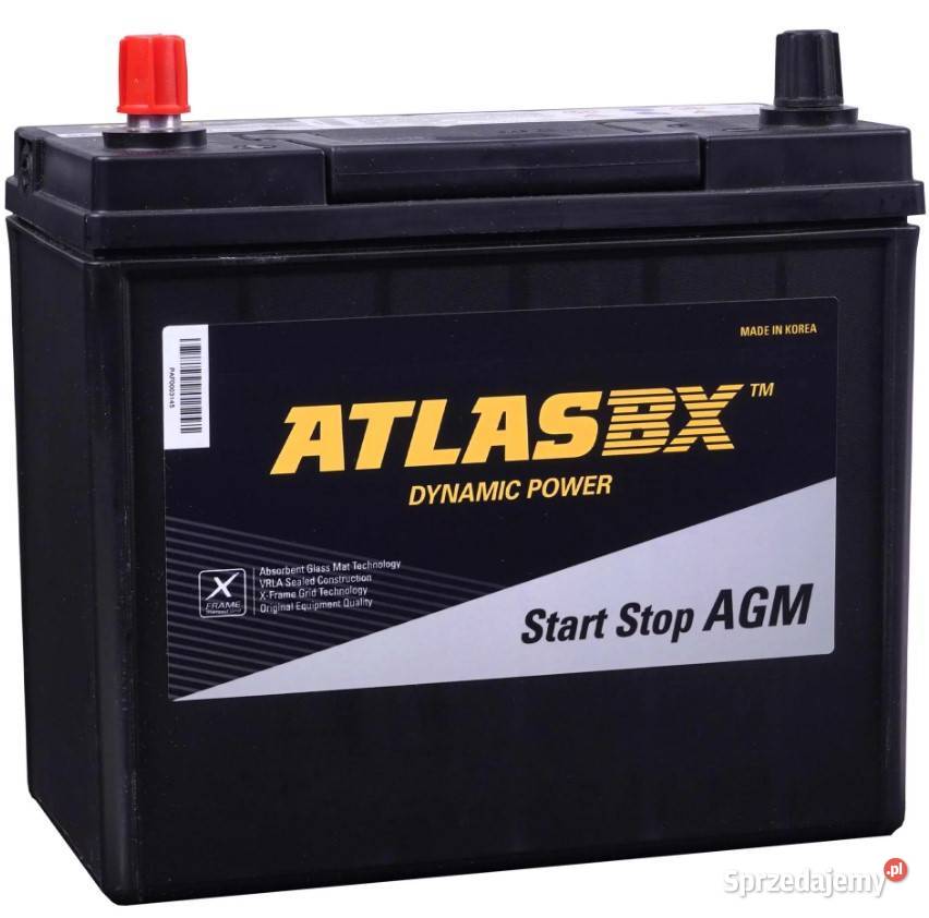 Akumulator ATLAS AGM 45Ah 370A CCA Japan L dolnośląskie Wrocław