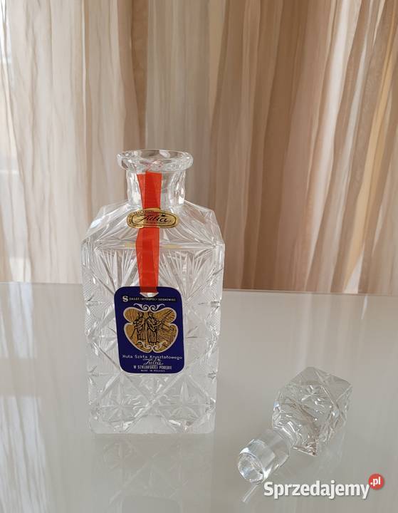 Karafka kryształowa do whisky koniaku Huta JULIA