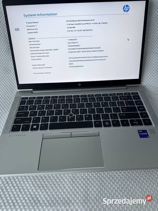 Laptop Elitebook HP 840 G8 Intel I5