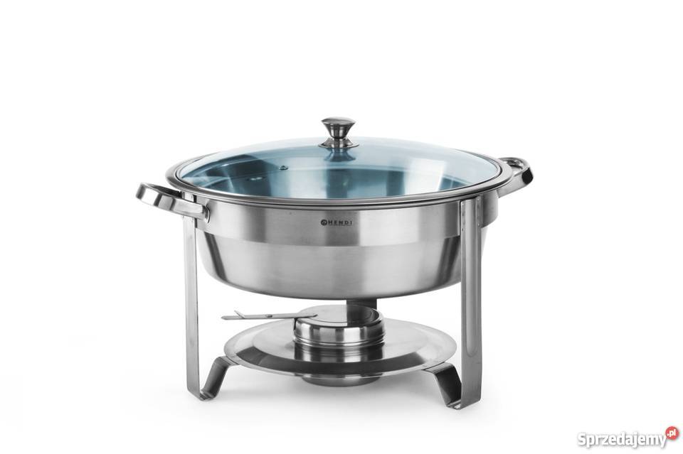 Okrągły podgrzewacz na pastę 35L szklana pokrywa