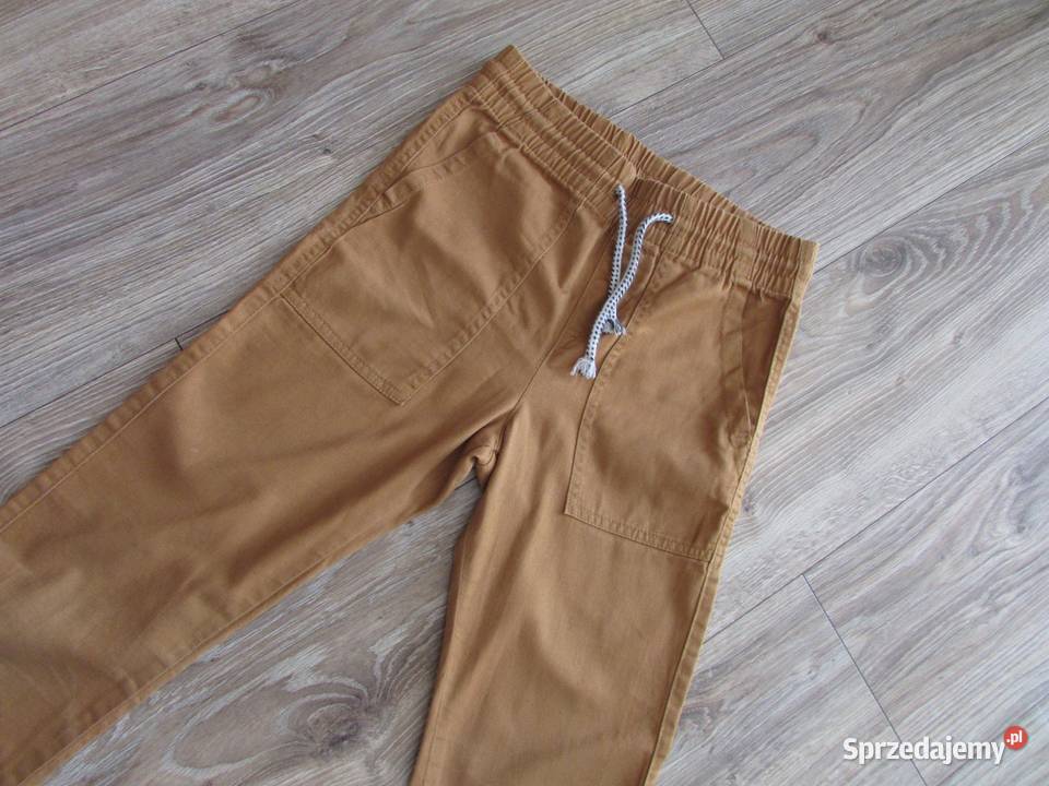 spodnie HM 134 brąz brązowe letnie Spodnie Kraków