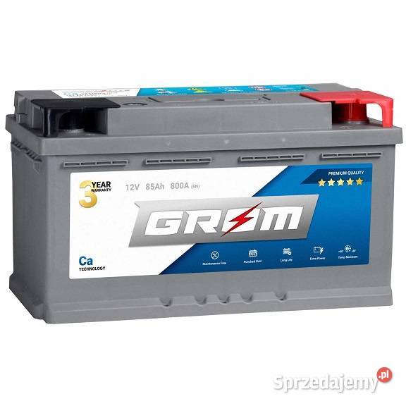 Akumulator GROM Premium 85Ah 800A Darmowa
