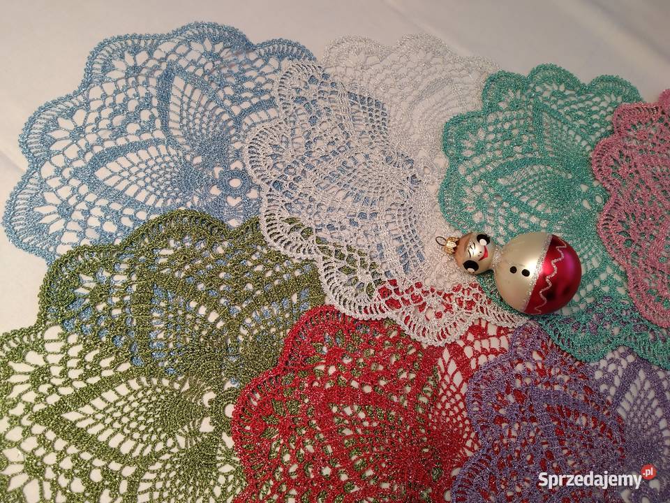 Błyszczące kolorowe serwetki ręcznie robione na wielokolorowy Lublin