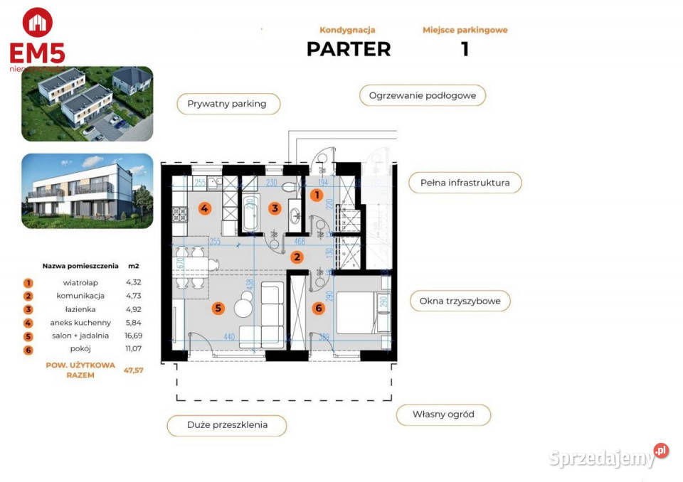 Mieszkanie Białystok 4757m2 2 pokojowe Rok budowy 2026