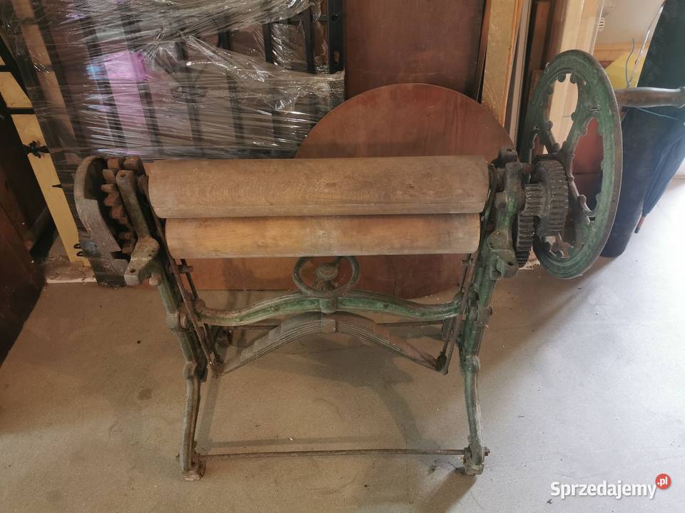 100 letni stary żeliwny Magiel ciężki ozdoba wielkopolskie