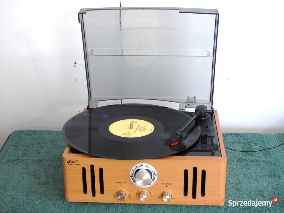 Gramofon stereo z radiem głośniki sprawny Elektronika podkarpackie Jasło