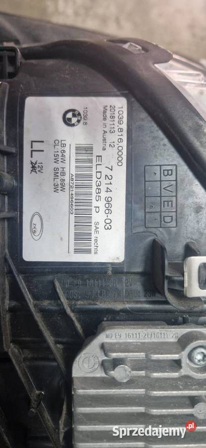 BMW g30 lampa adaptive led osobowe śląskie Ornontowice