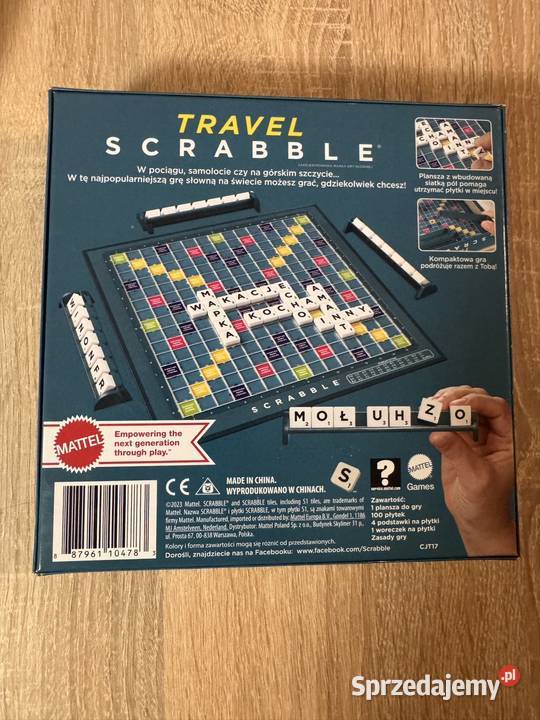 Travel Scrabble Mattel Wersja Podróżna 100 Lubin